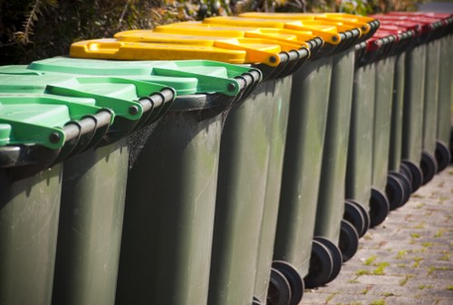 Waste disposal trucks on Baker Street