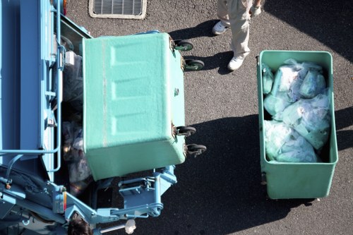 Recycling process in West London