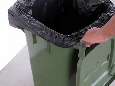 Residential waste collection bins in Shepherds Bush