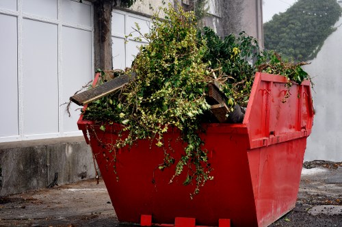 Different types of waste being sorted for disposal on Regent Street