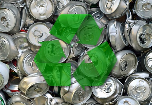 Recycling bins in a Watford neighborhood