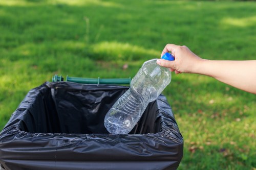 Community members participating in recycling programs